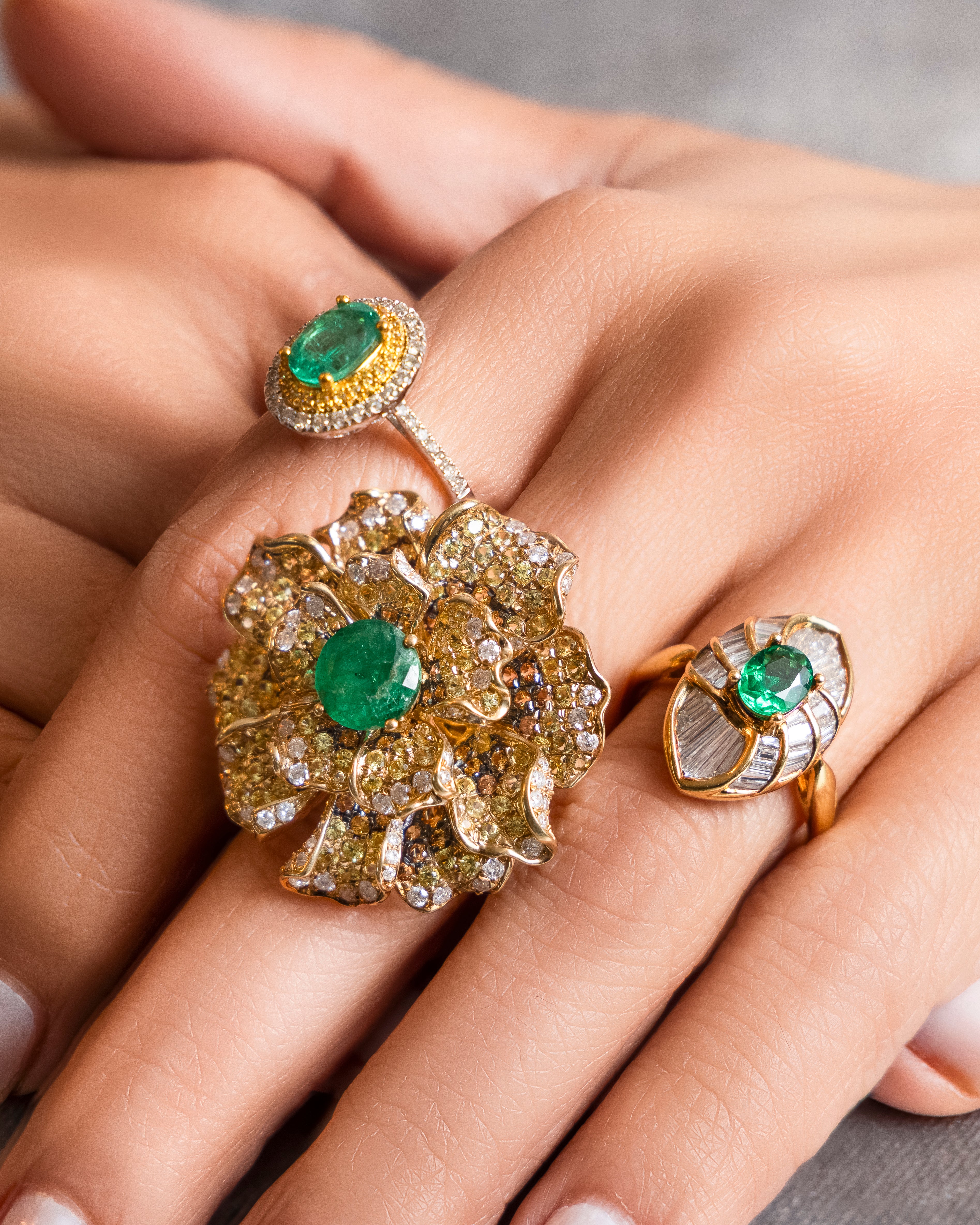 Petite Oval Emerald Ring