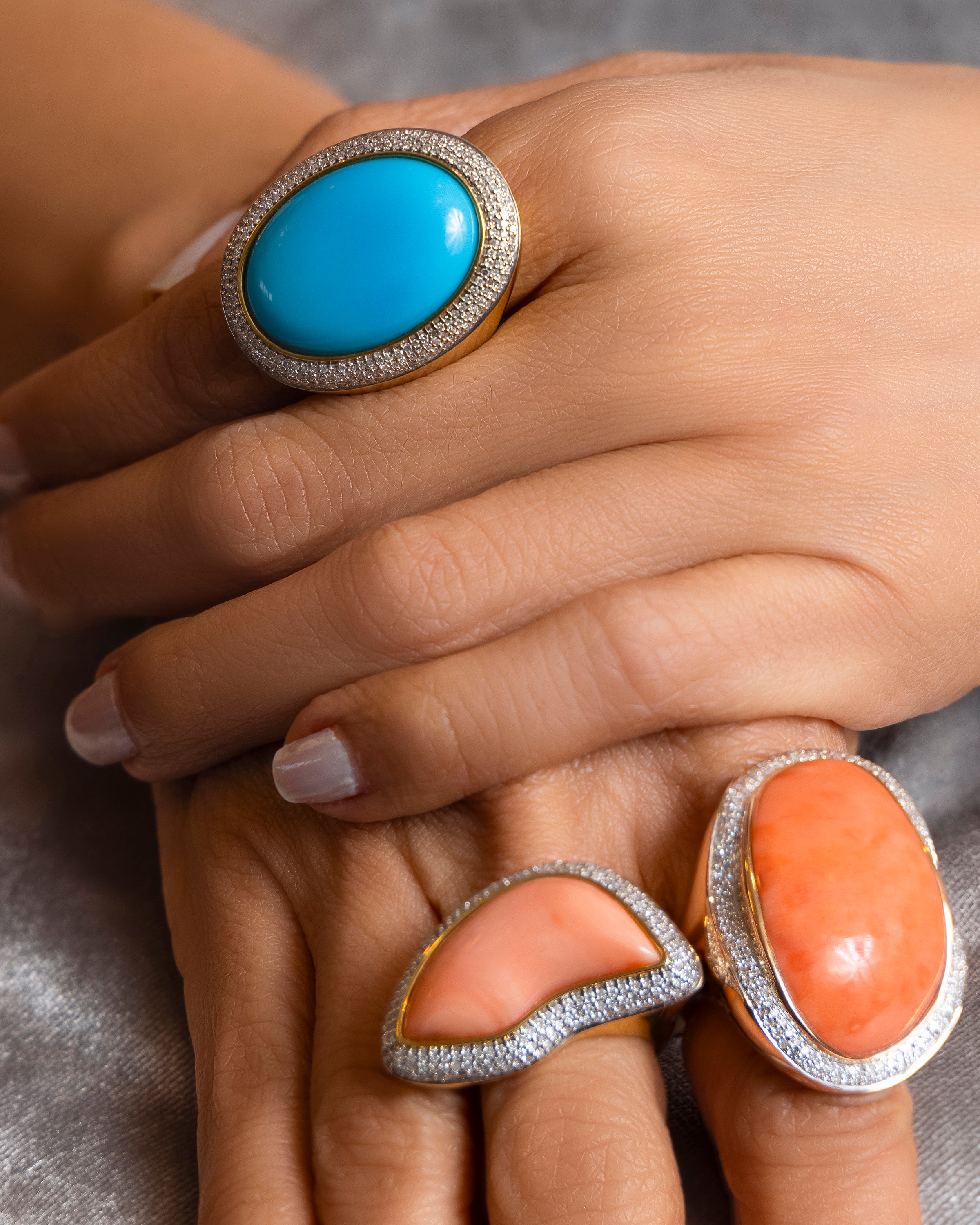 Archival Coral Ring