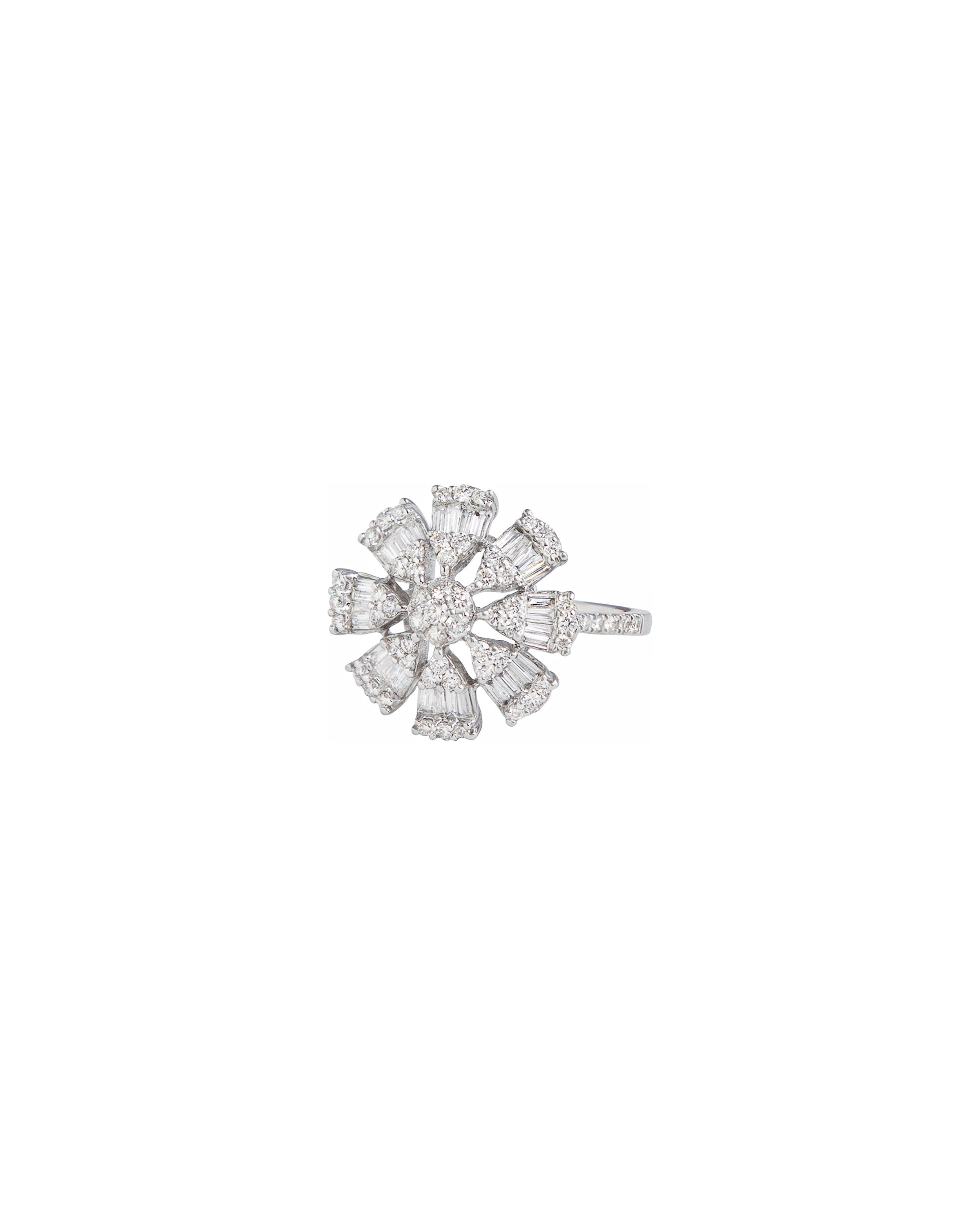 Sunburst Diamond Ring