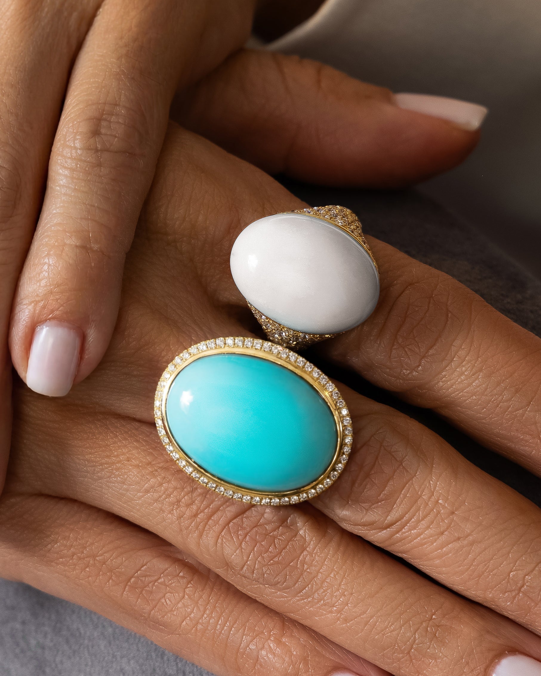 White Coral Statement Ring