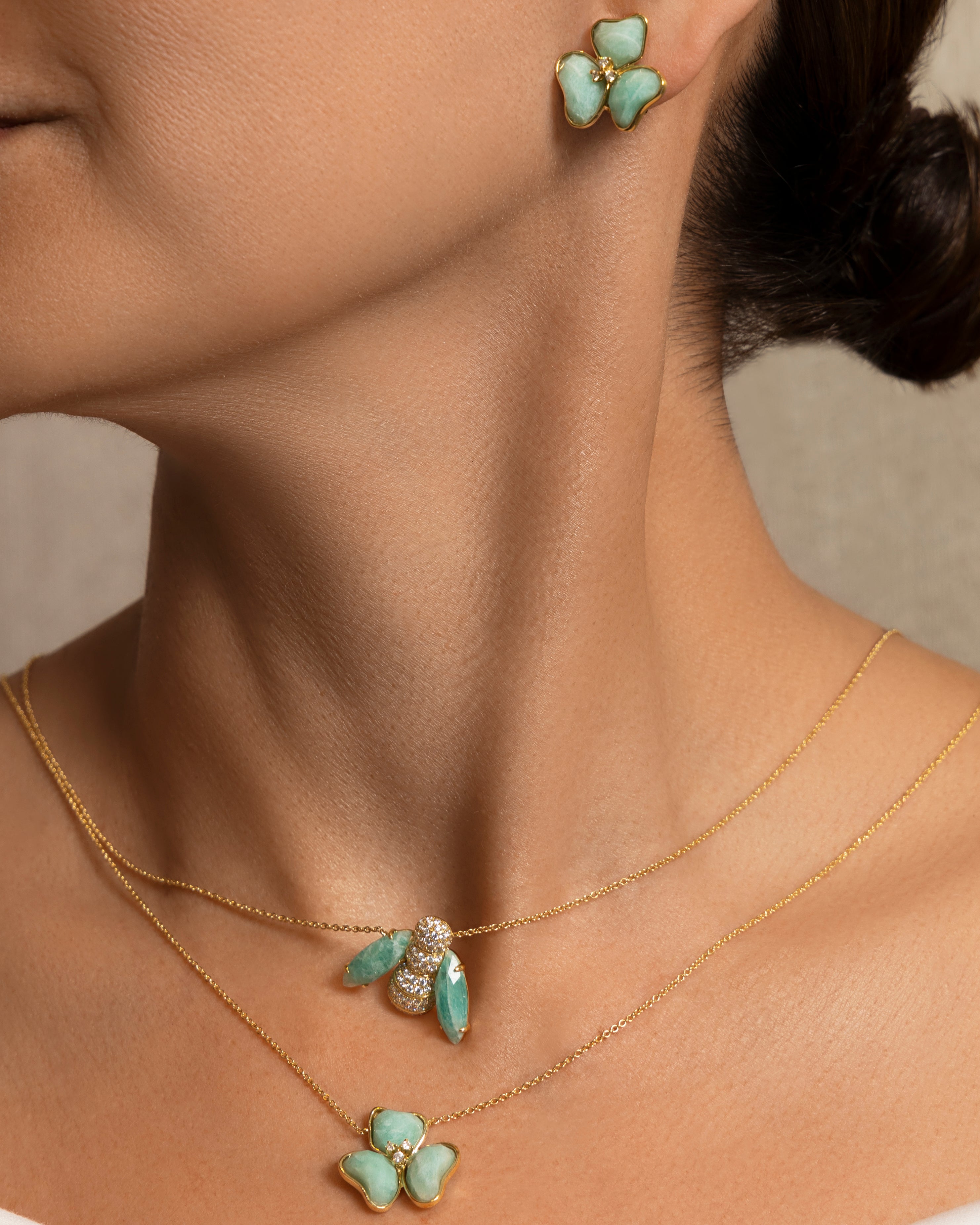 Il Petalo Classic Earrings in Pink Opal