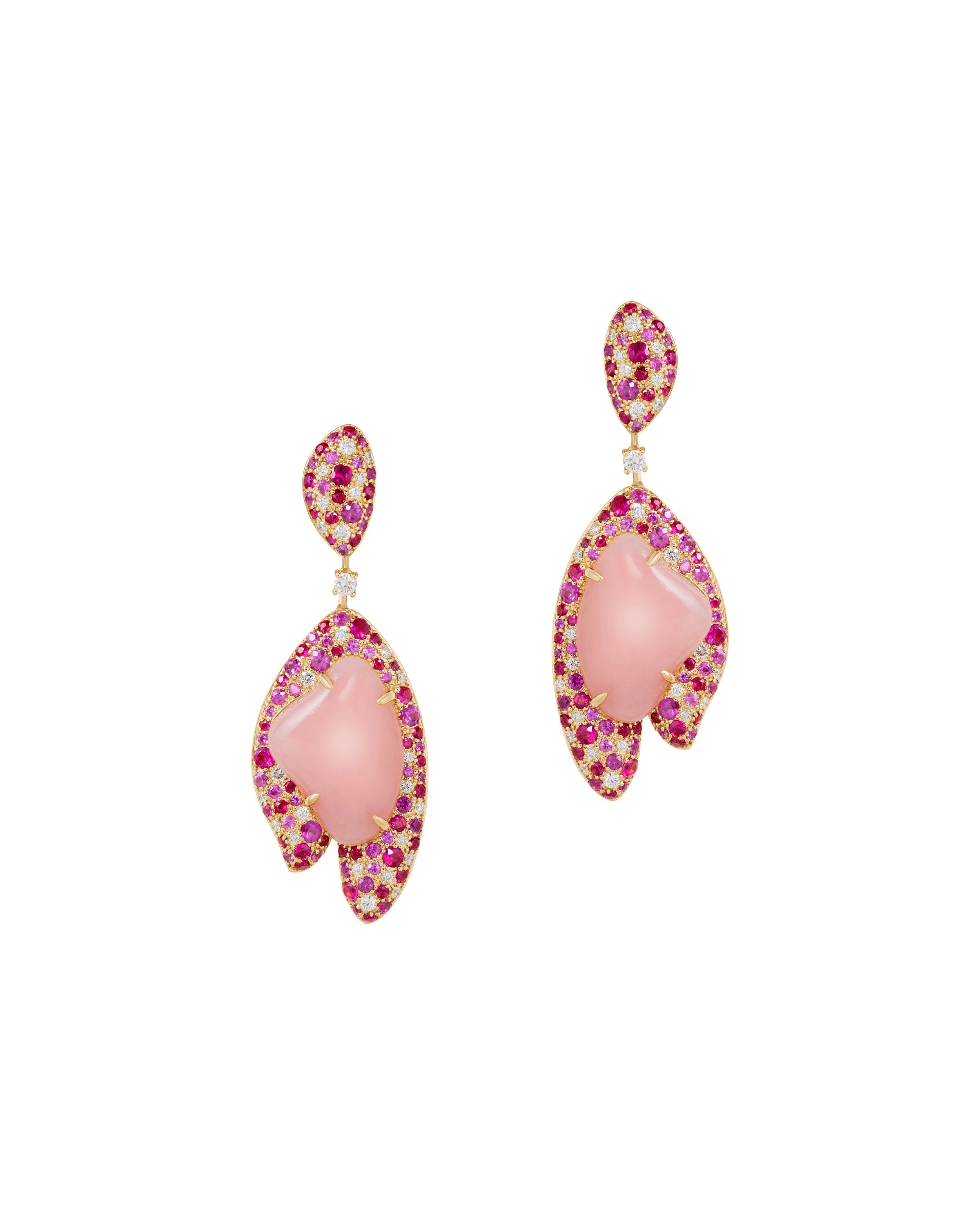 Pink Opal Drop Earrings