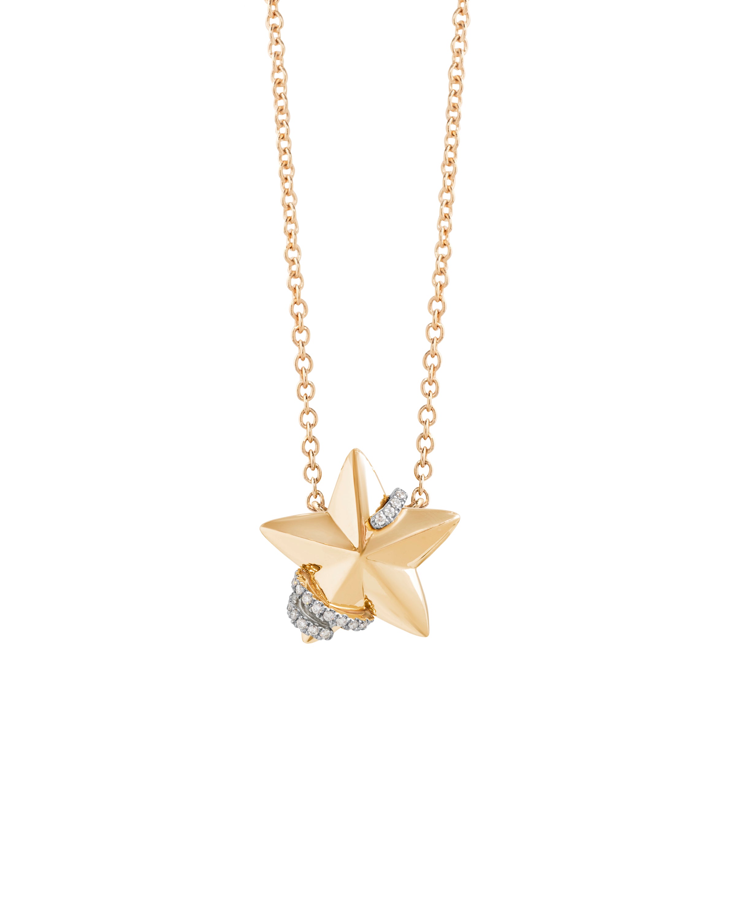 Stella Luna Necklace in Yellow Gold