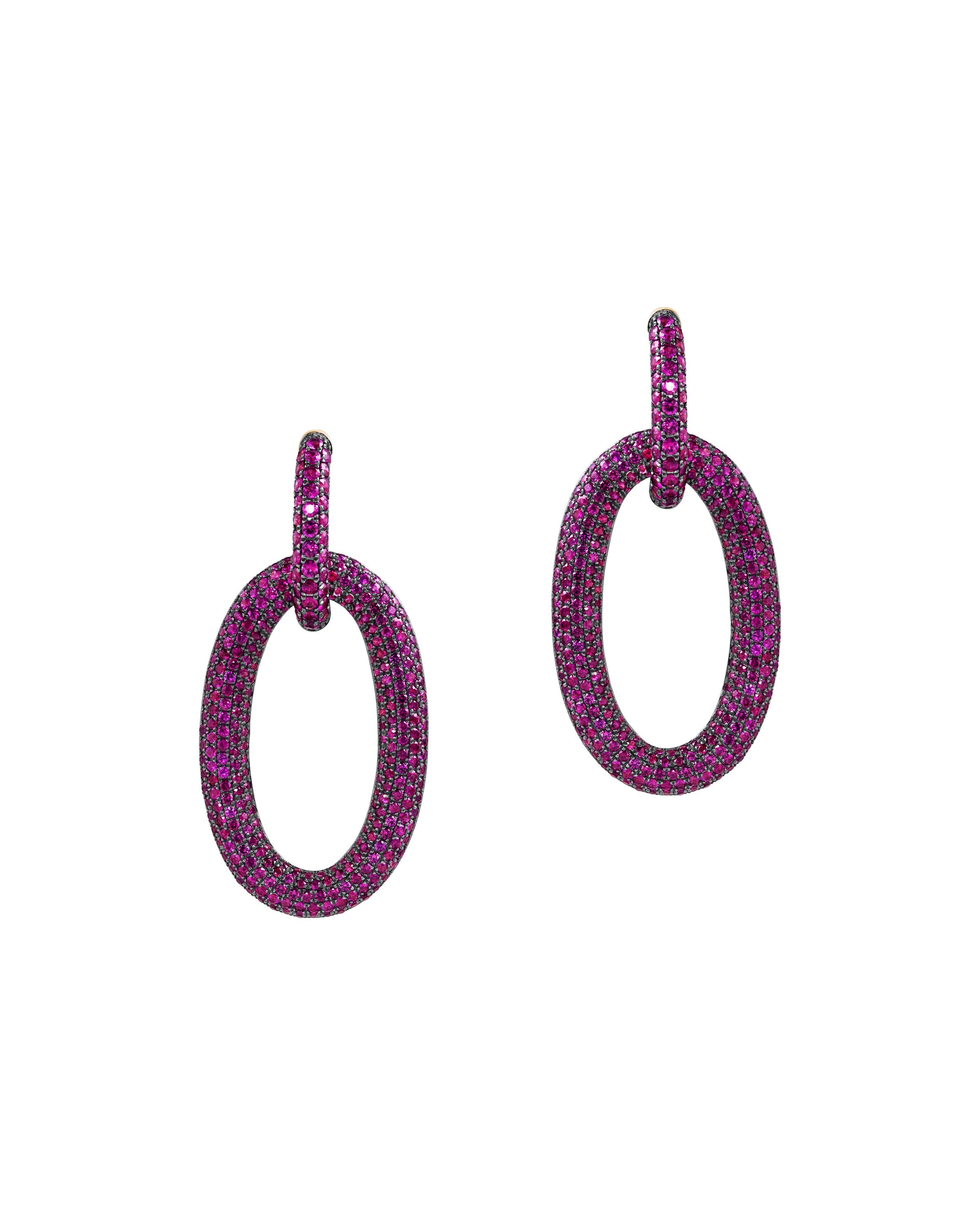 Double Drop Ruby Earrings