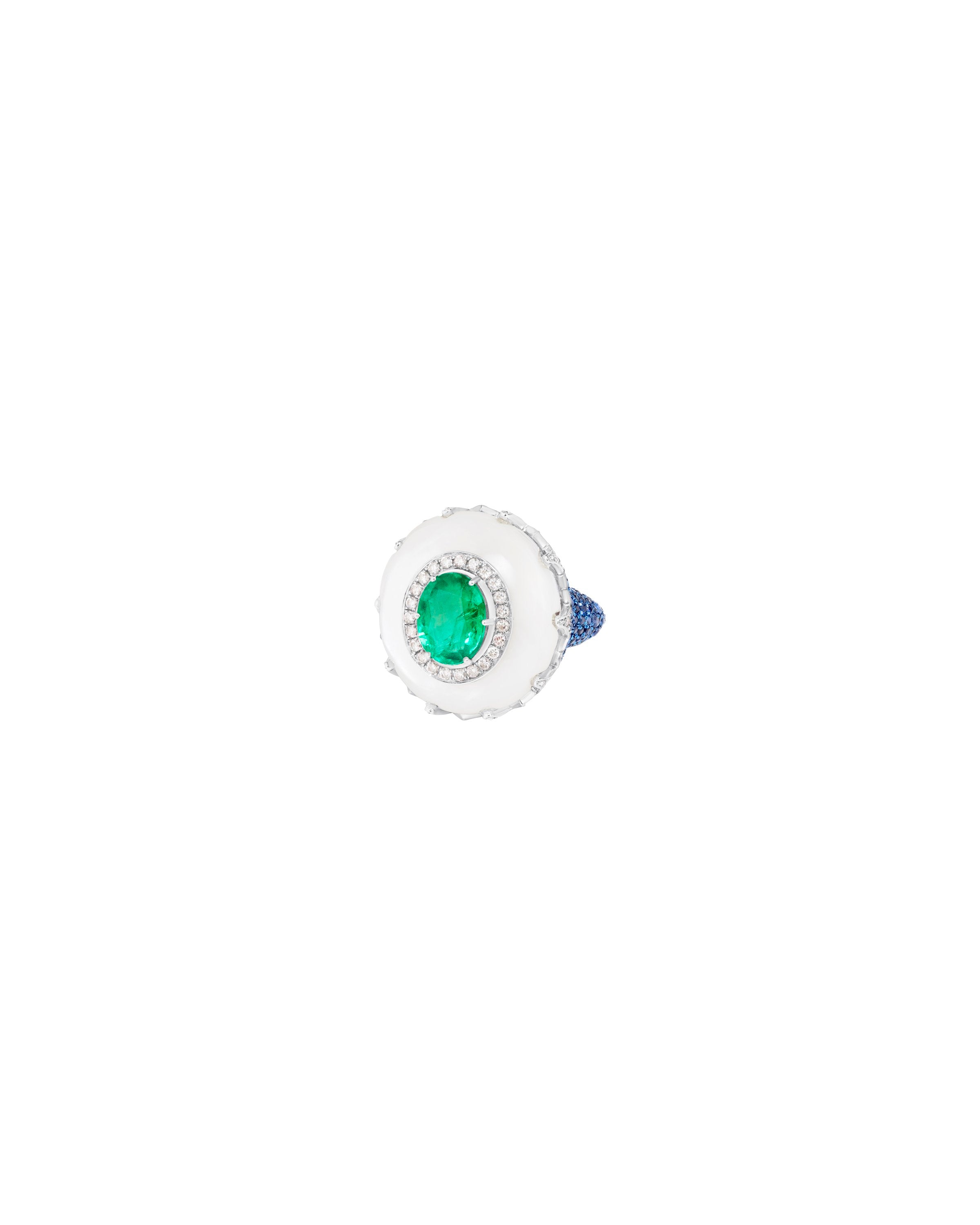Emerald Bubble Ring