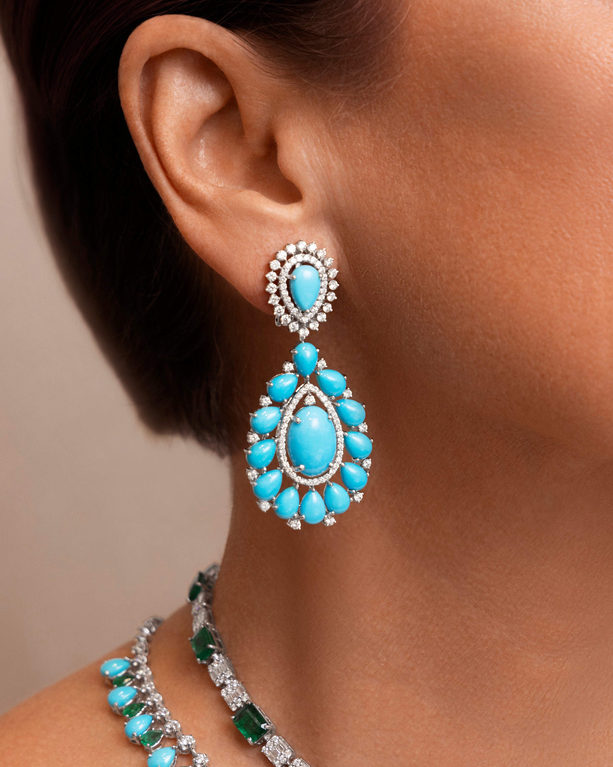 Romantic Turquoise Drop Earrings