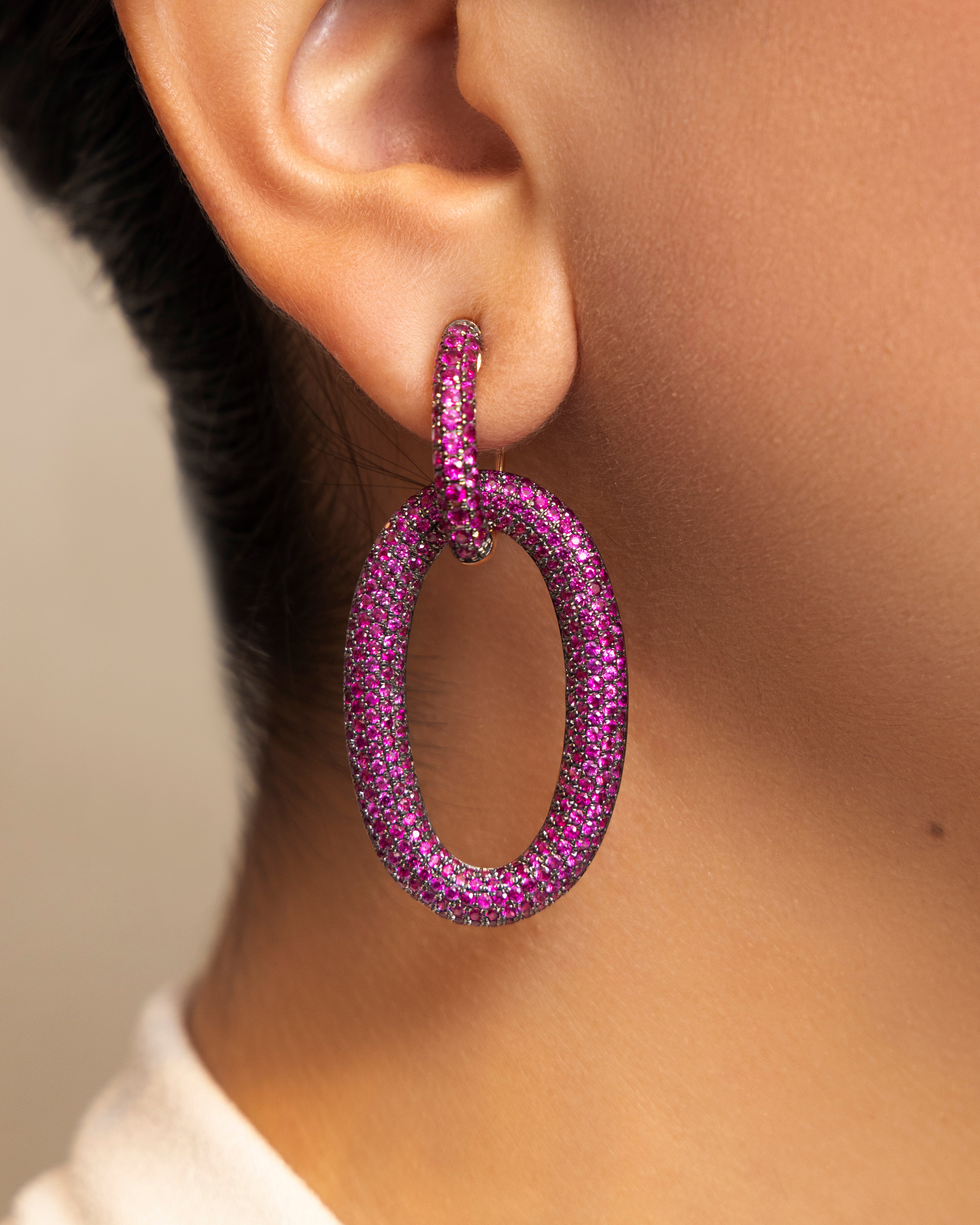 Double Drop Ruby Earrings