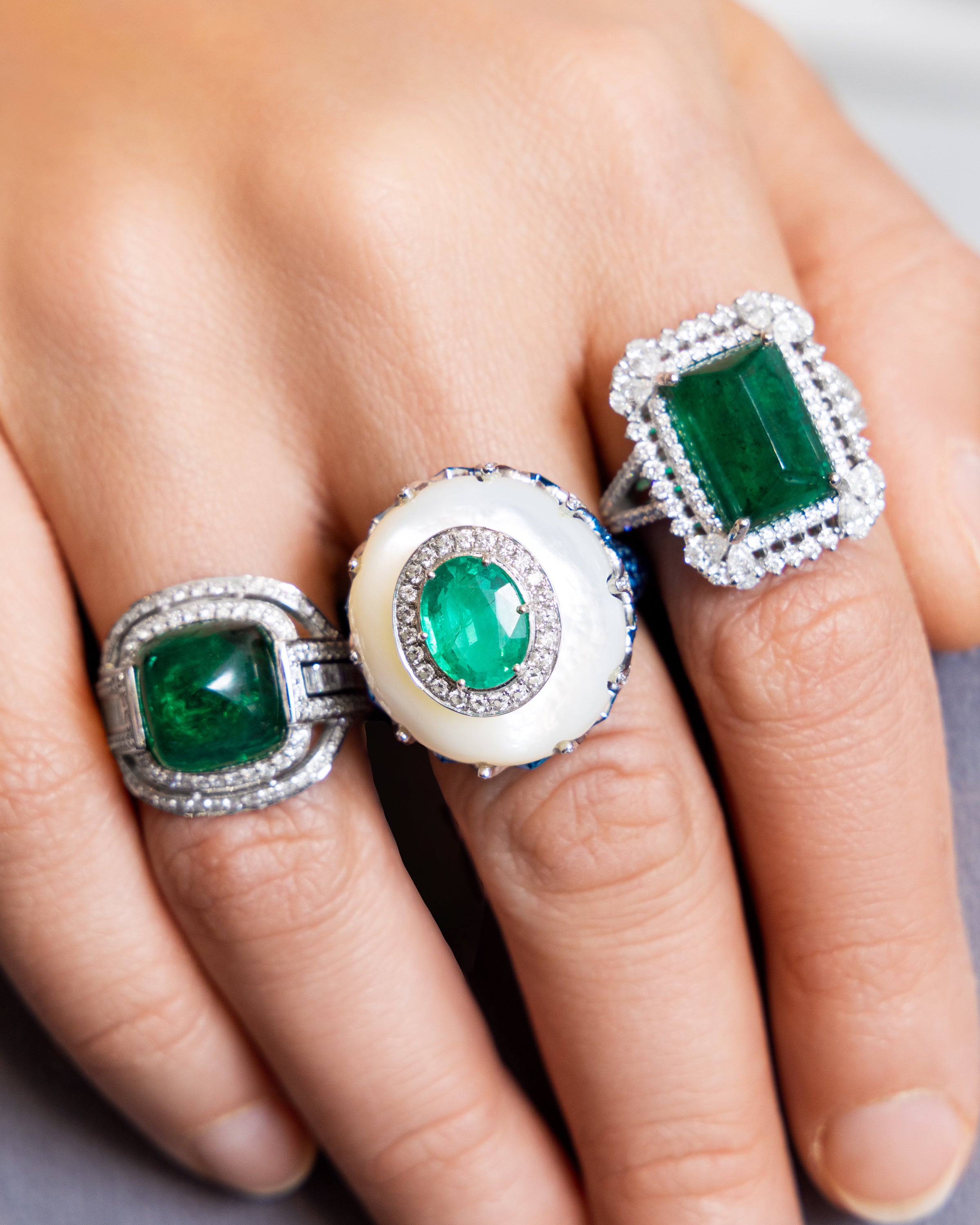 Deco Emerald Ring