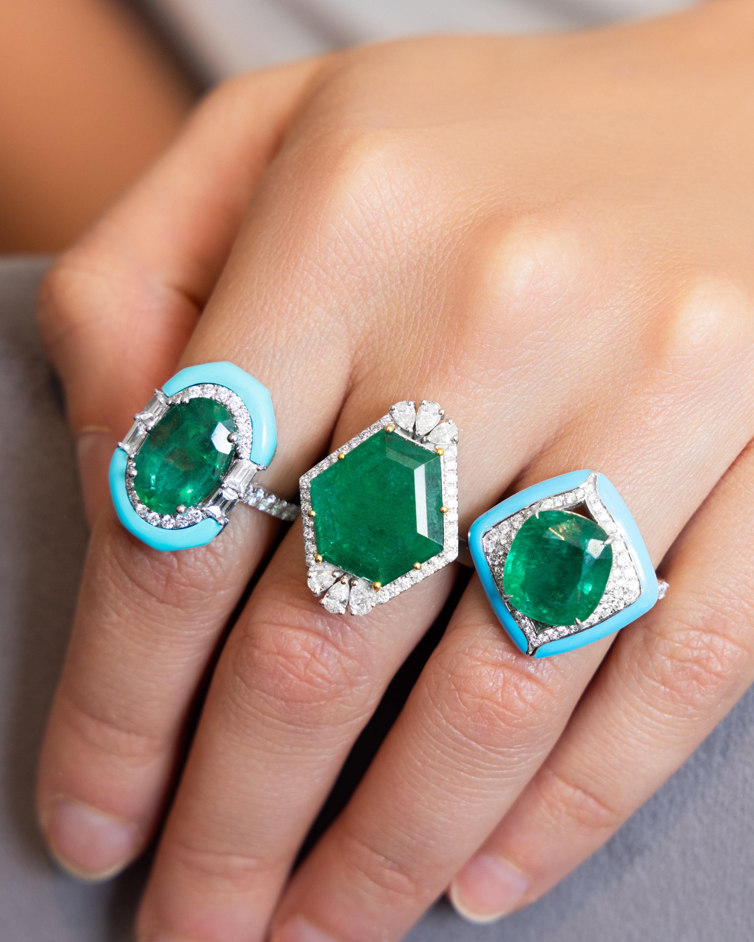 The Cushion Emerald Ring