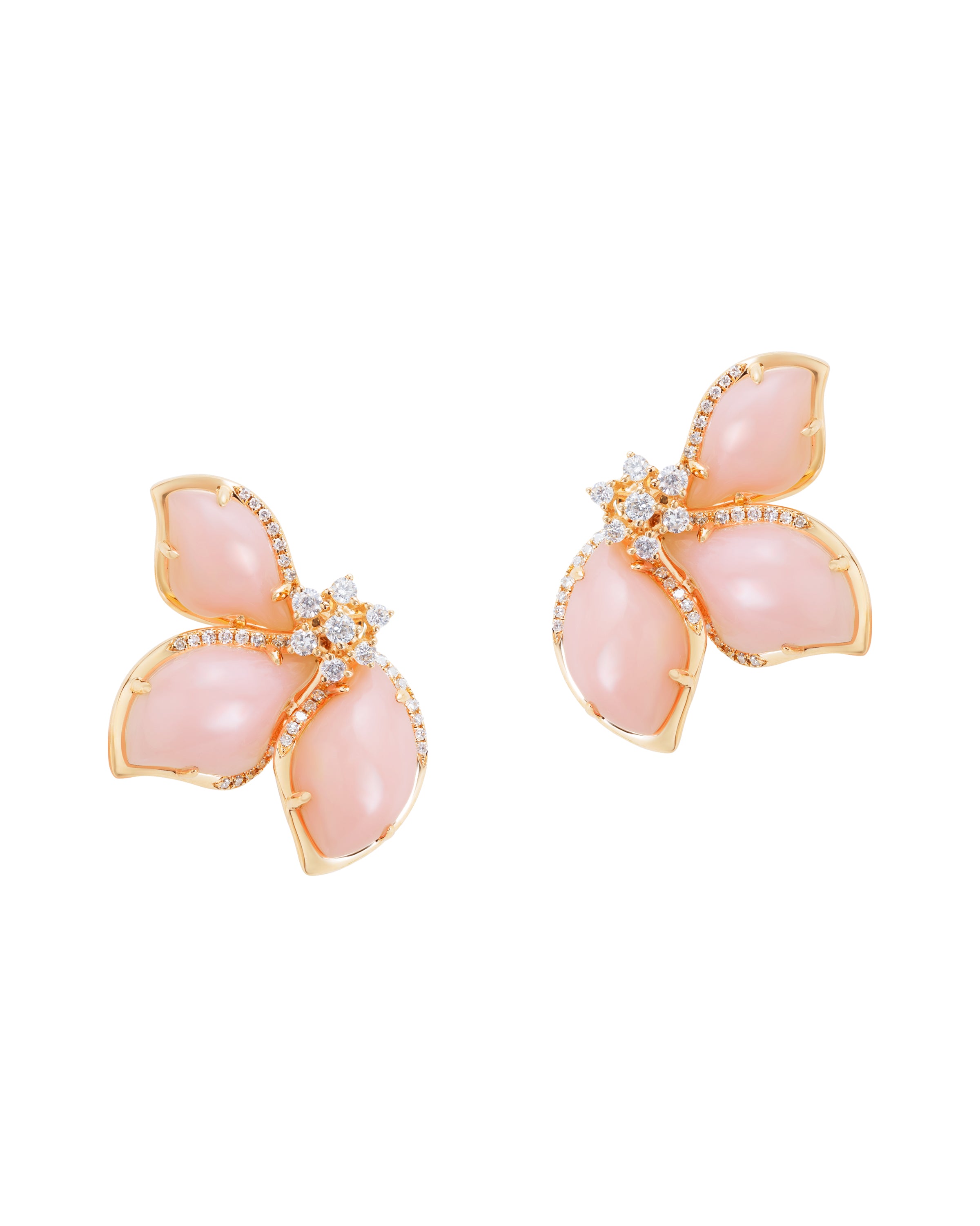 Il Petalo Meta Earrings in Pink Opal