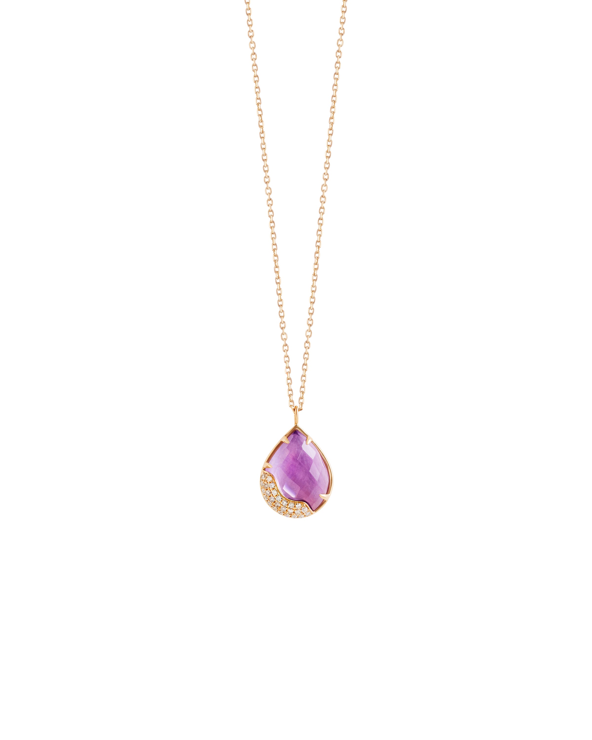 Mia Luna Dew Drop Necklace in Amethyst