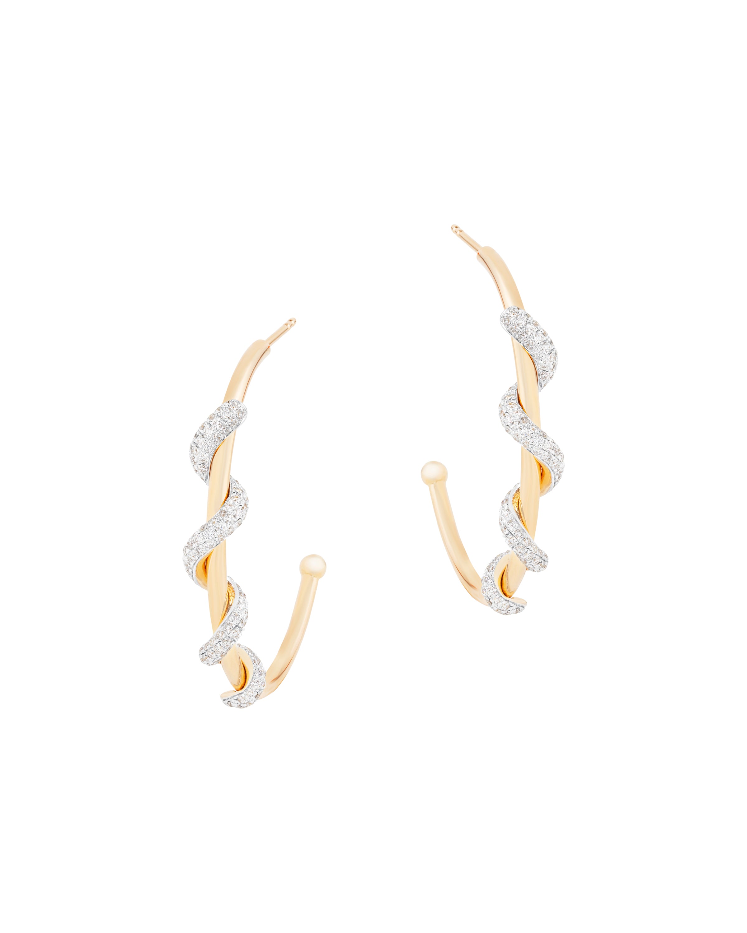 La Serpiente Diamond Hoops