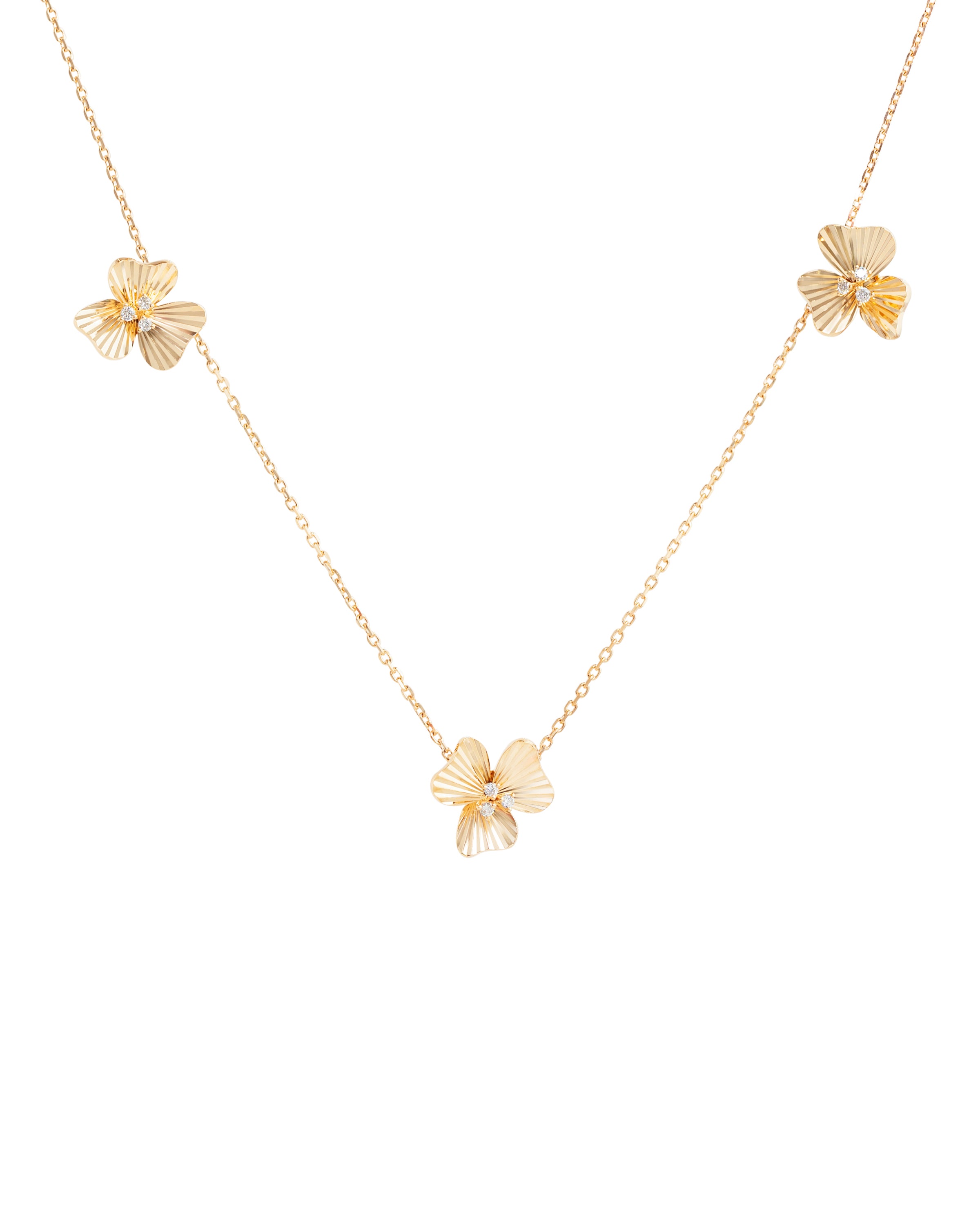 Doré Three Mini Flower Necklace