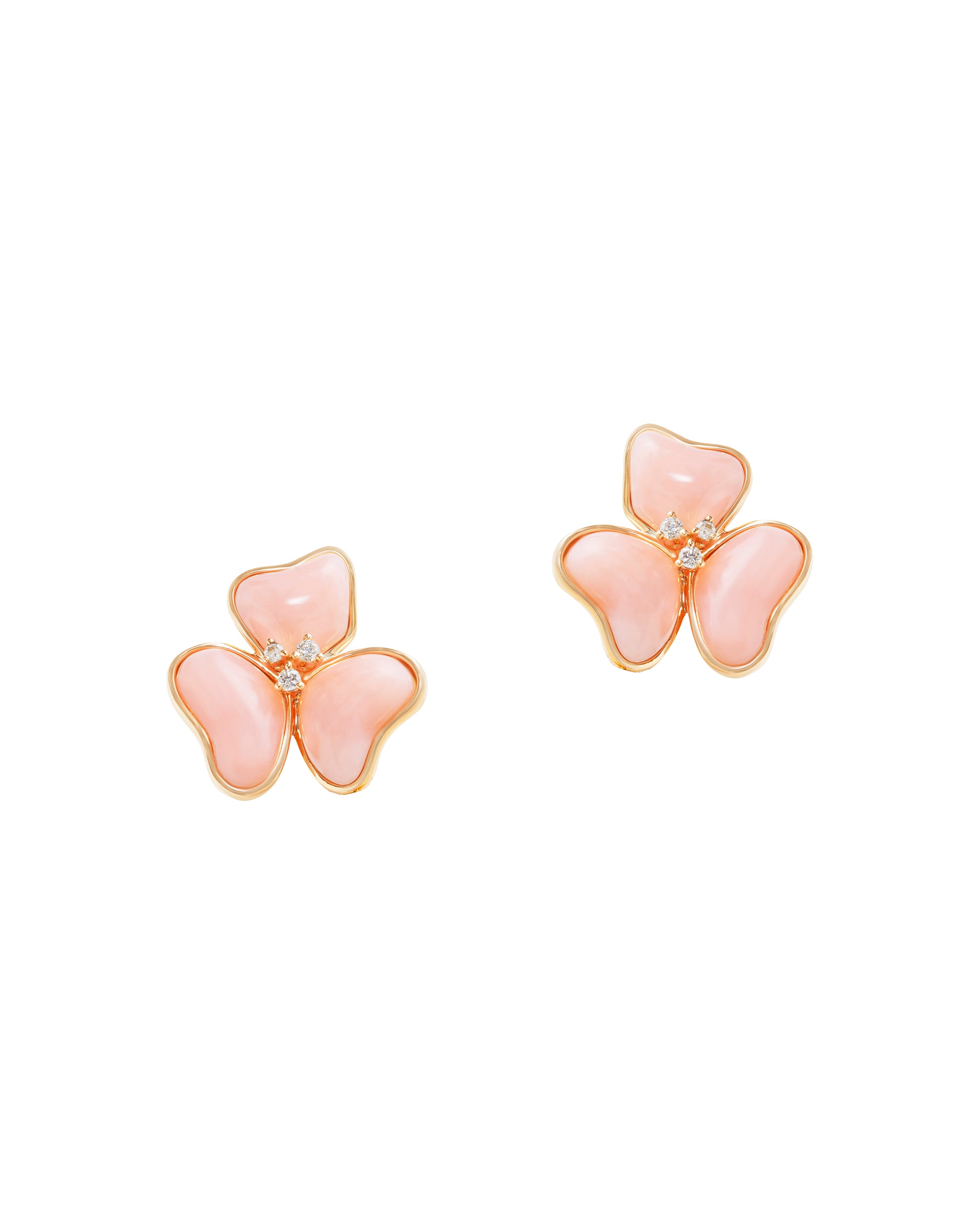 Il Petalo Classic Earrings in Pink Opal