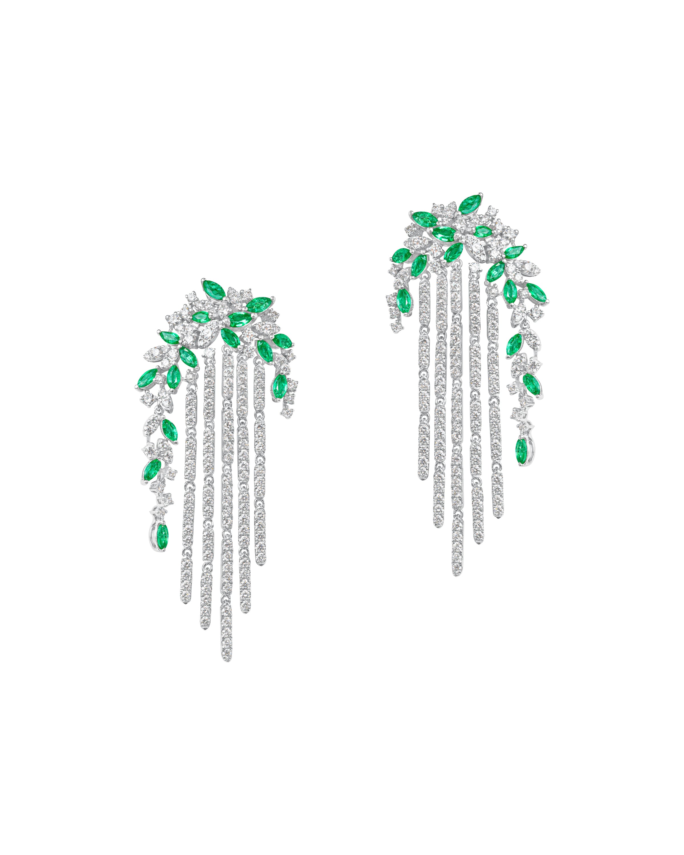 Emerald Cascade Earrings