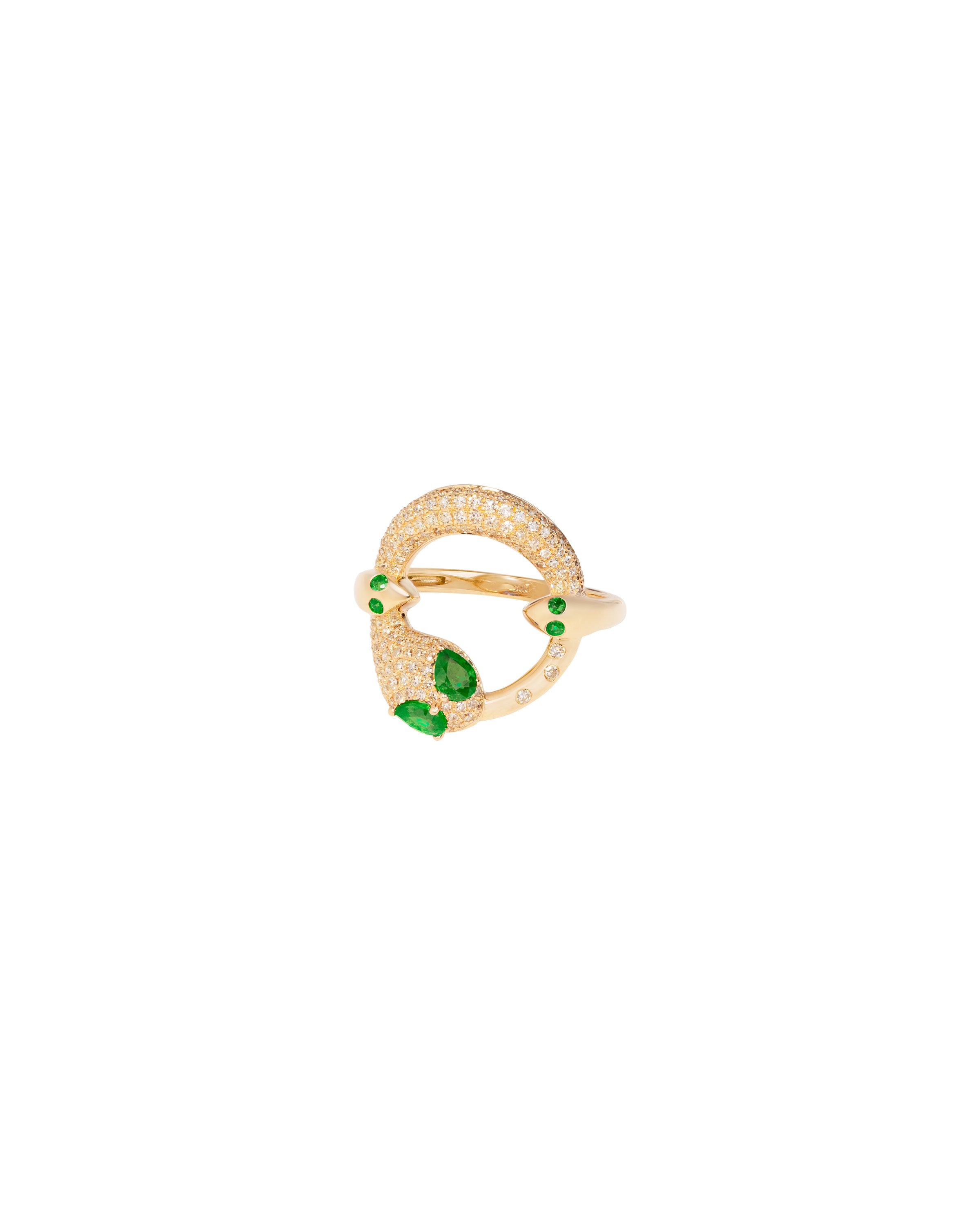 La Serpiente Green Garnet Ring