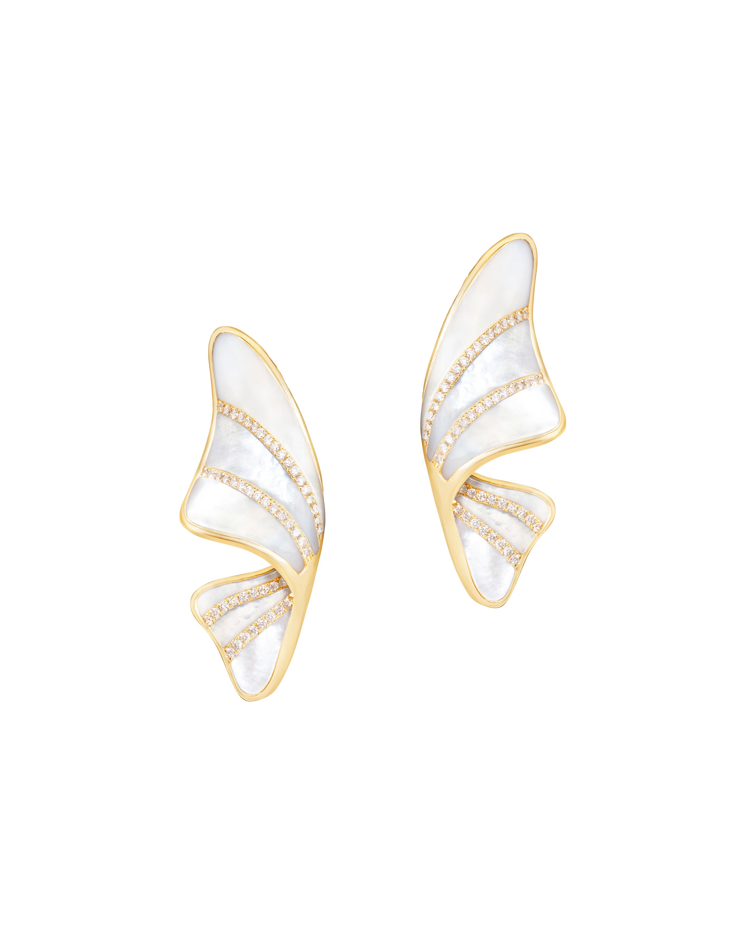 Palm Beach Collezione Butterfly Earrings in Mother of Pearl
