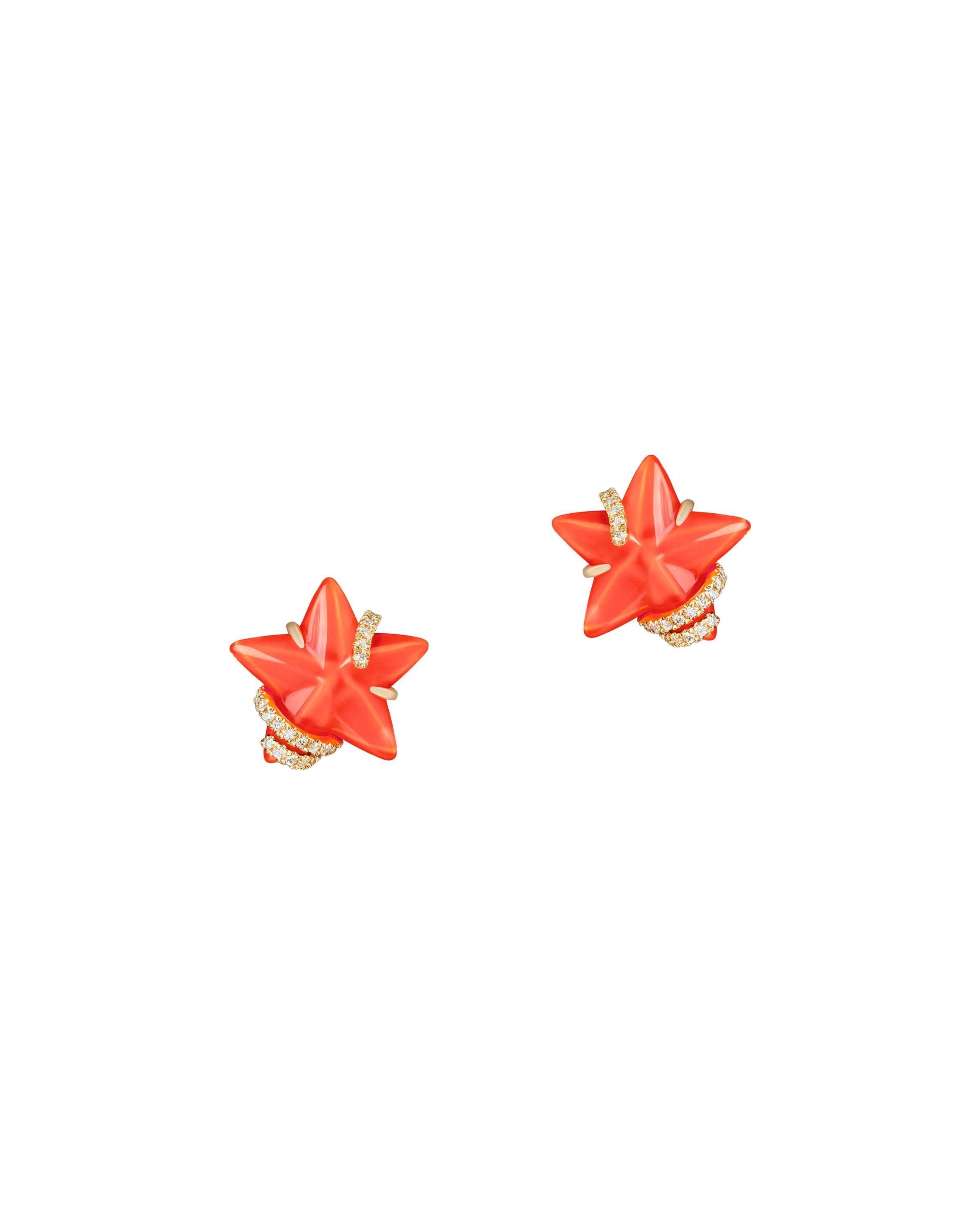 Stella Luna Small Earrings in Coral