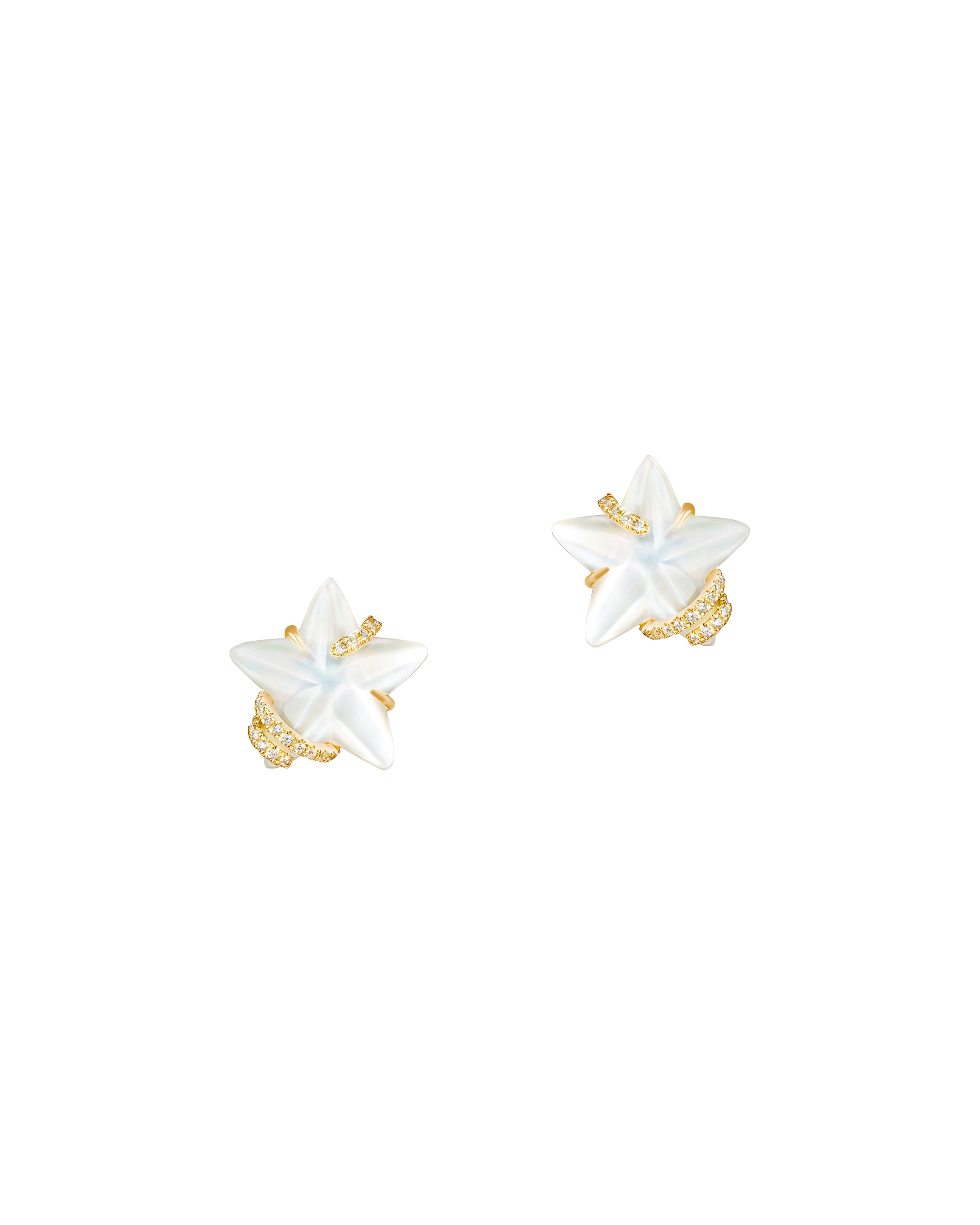 Stella Luna Small Earrings in Mother of Pearl