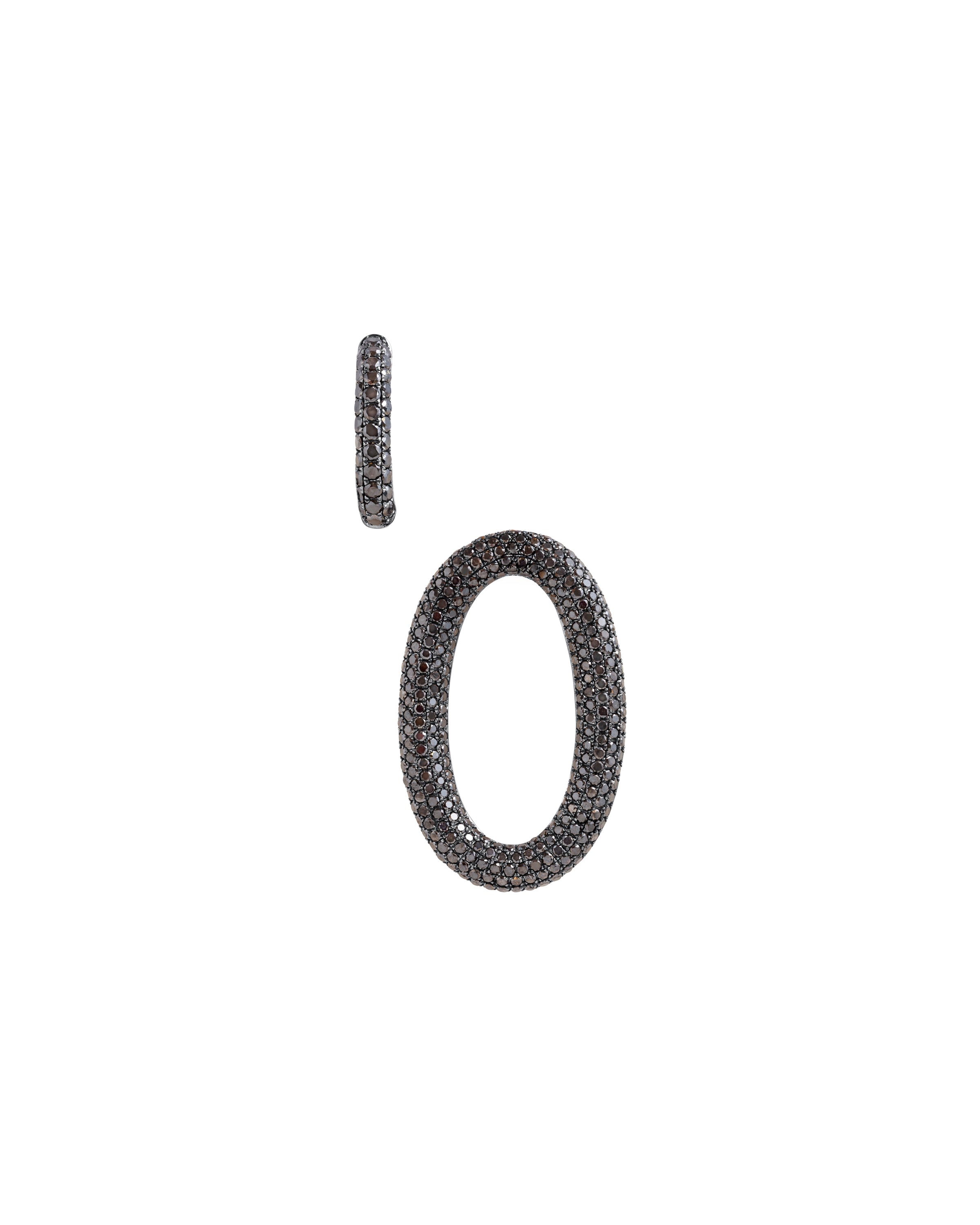 Double Drop Black Diamond Earrings