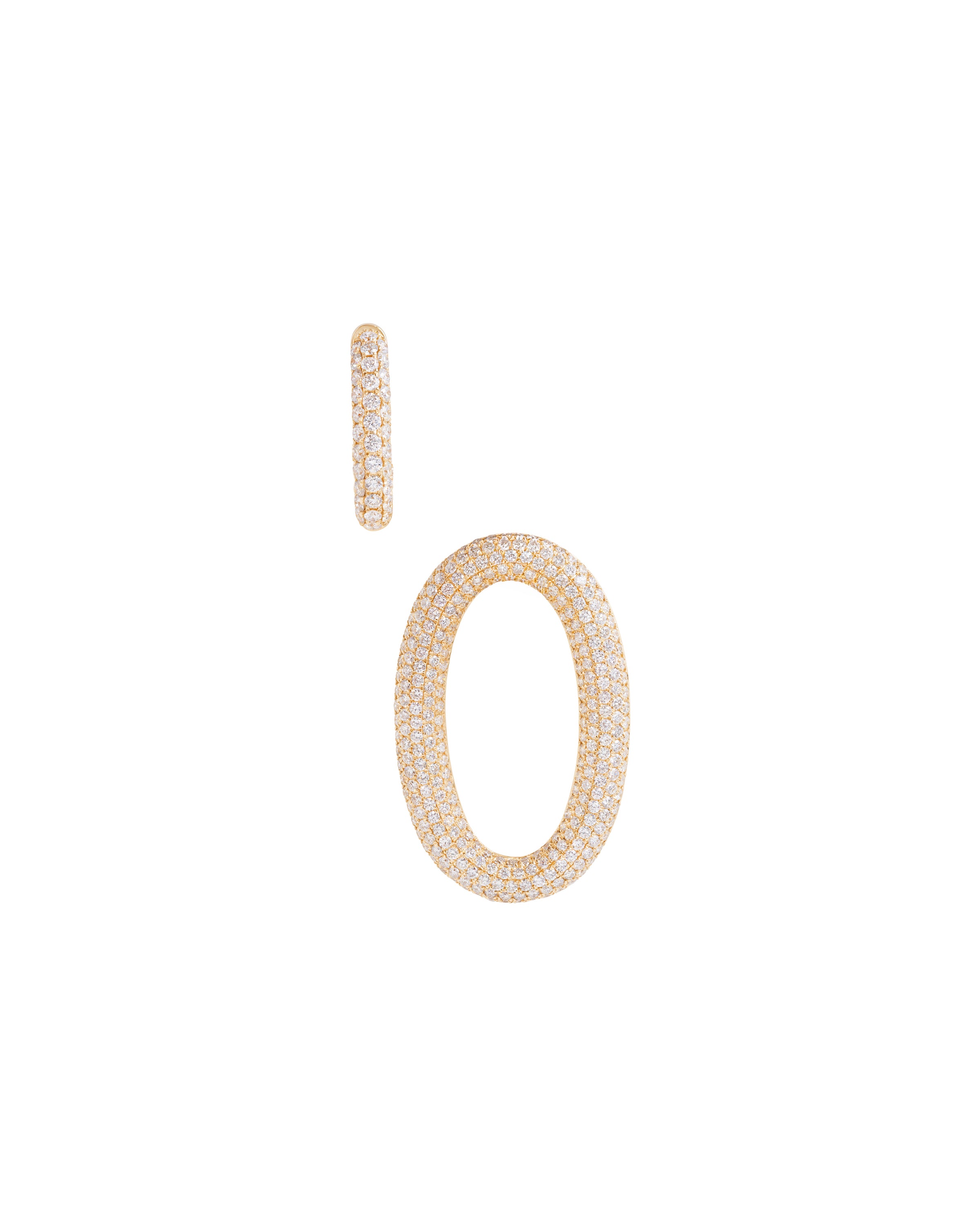 Double Drop Diamond Earrings in Yellow Gold