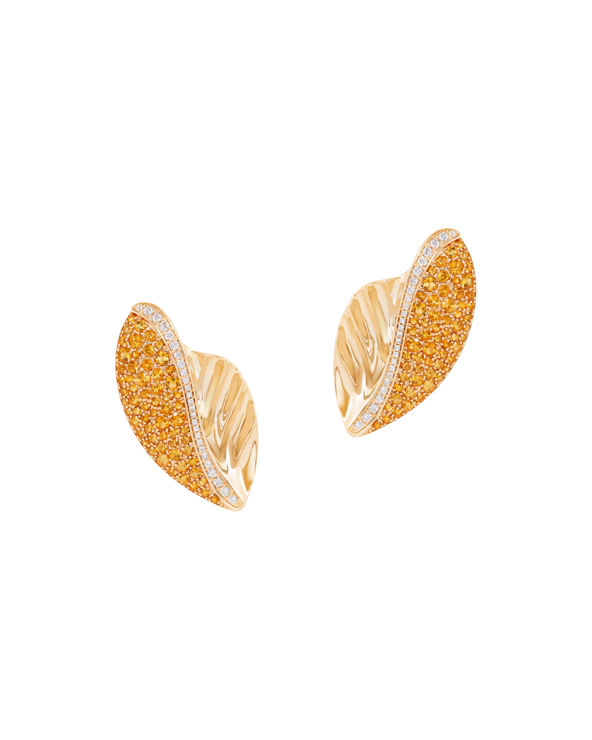 Il Giardino Citrine Leaf Earrings