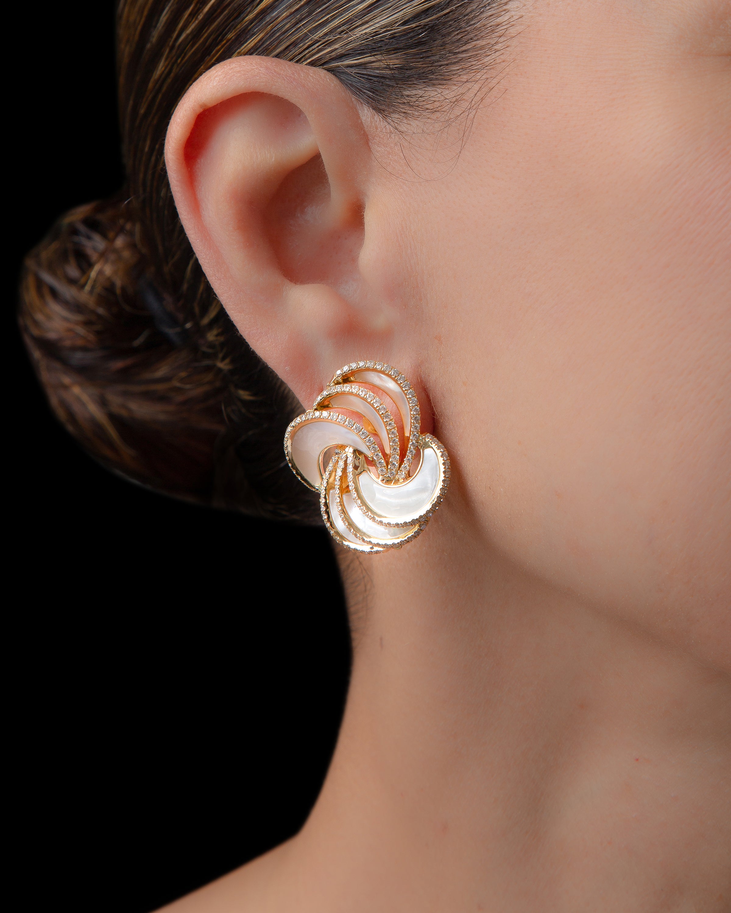Palm Beach Knot Swirling Ribbons Earrings