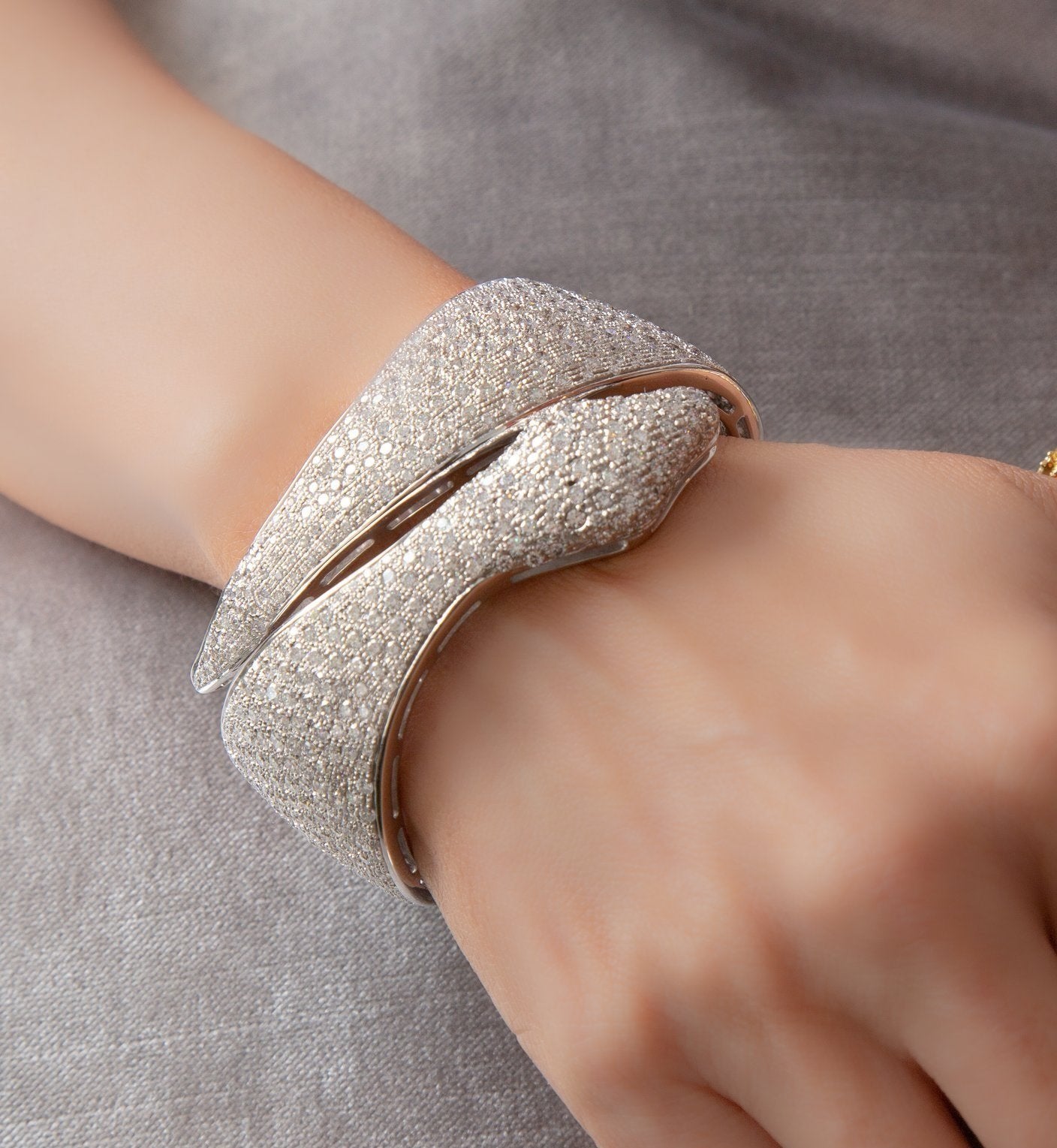 Pave Diamond Wrapping Cuff