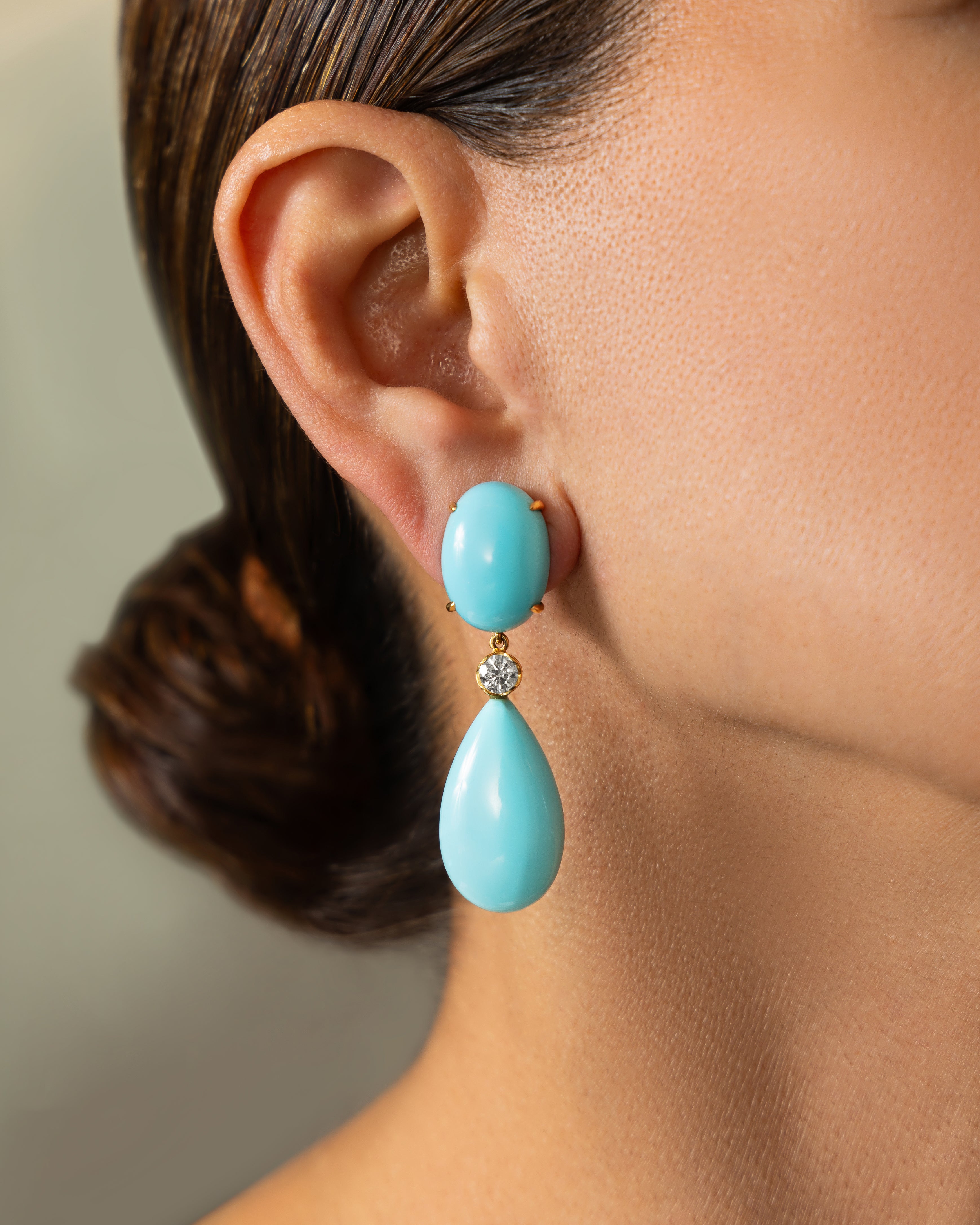 Double Drop Turquoise Earrings