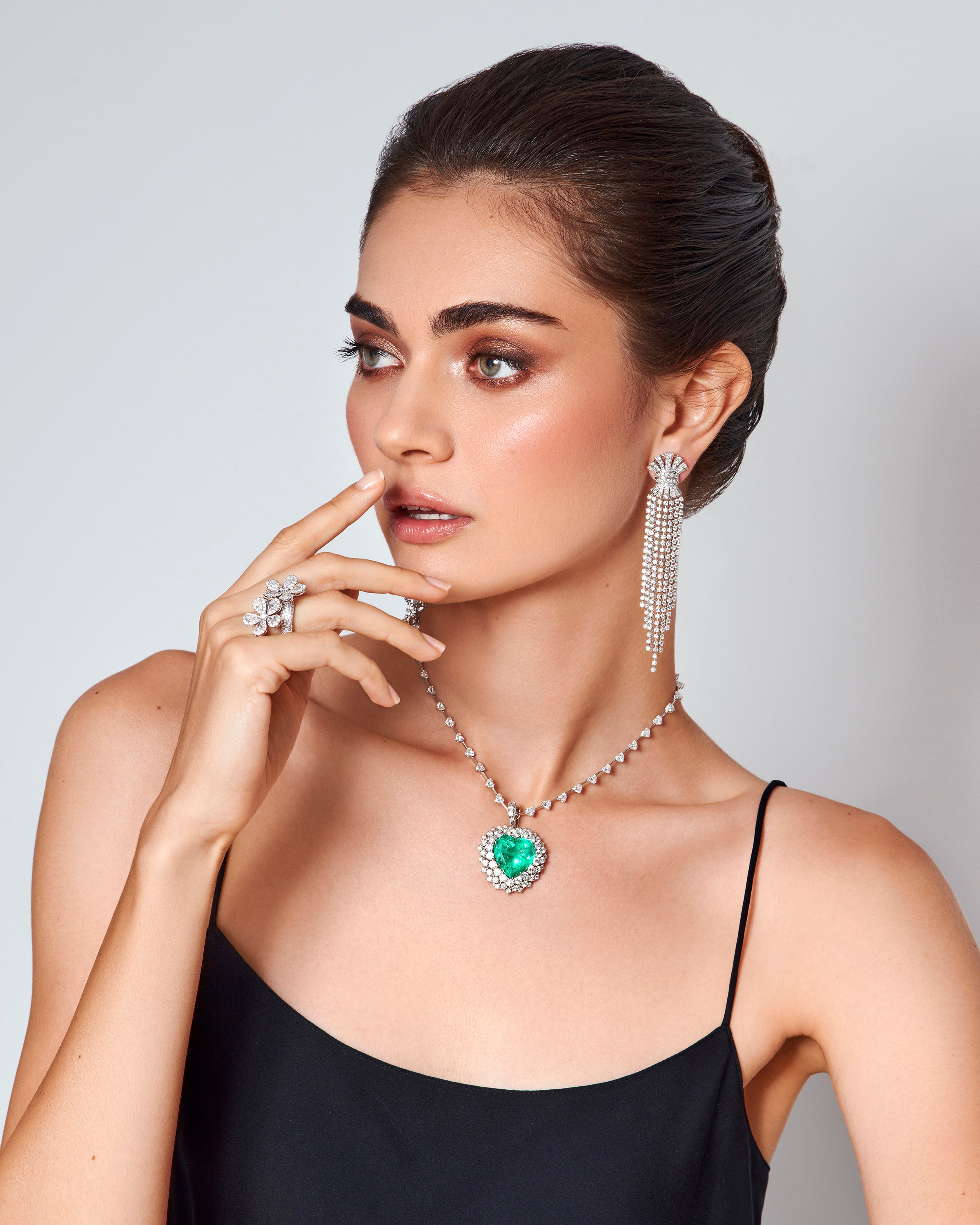 Double Floral Diamond Ring