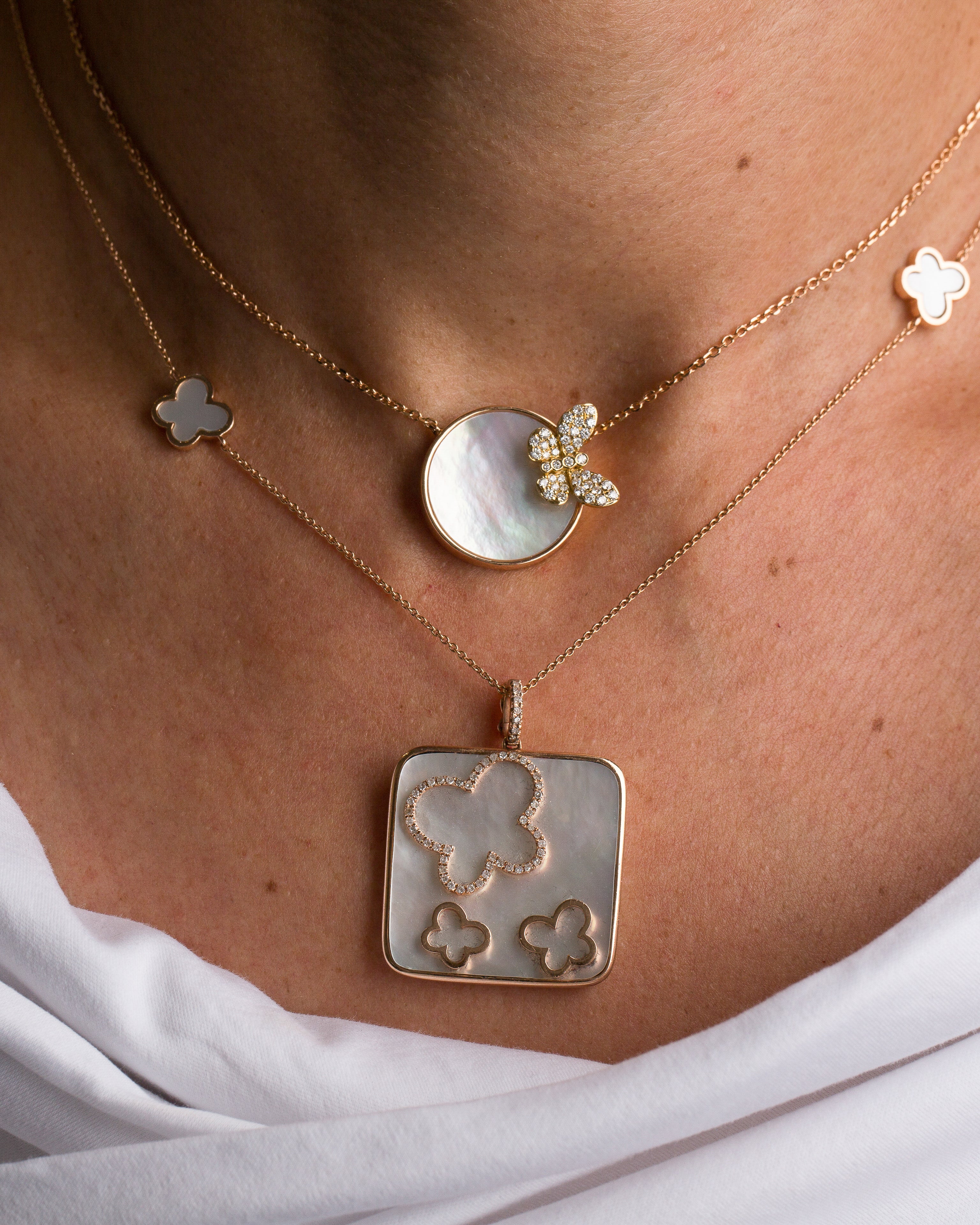 Palm Beach Collezione Pave Diamond Butterfly Pendant