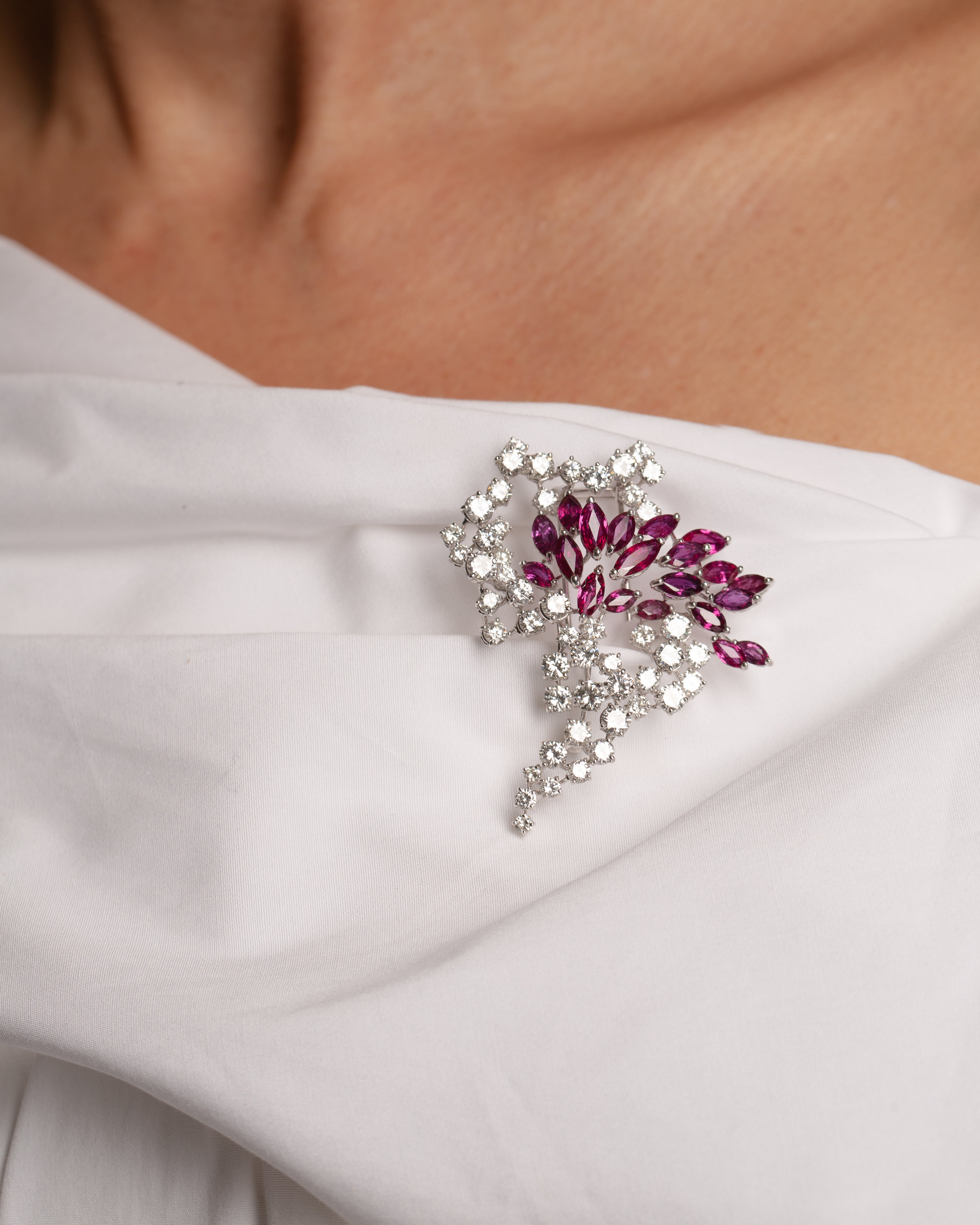 Floral Spray Brooch