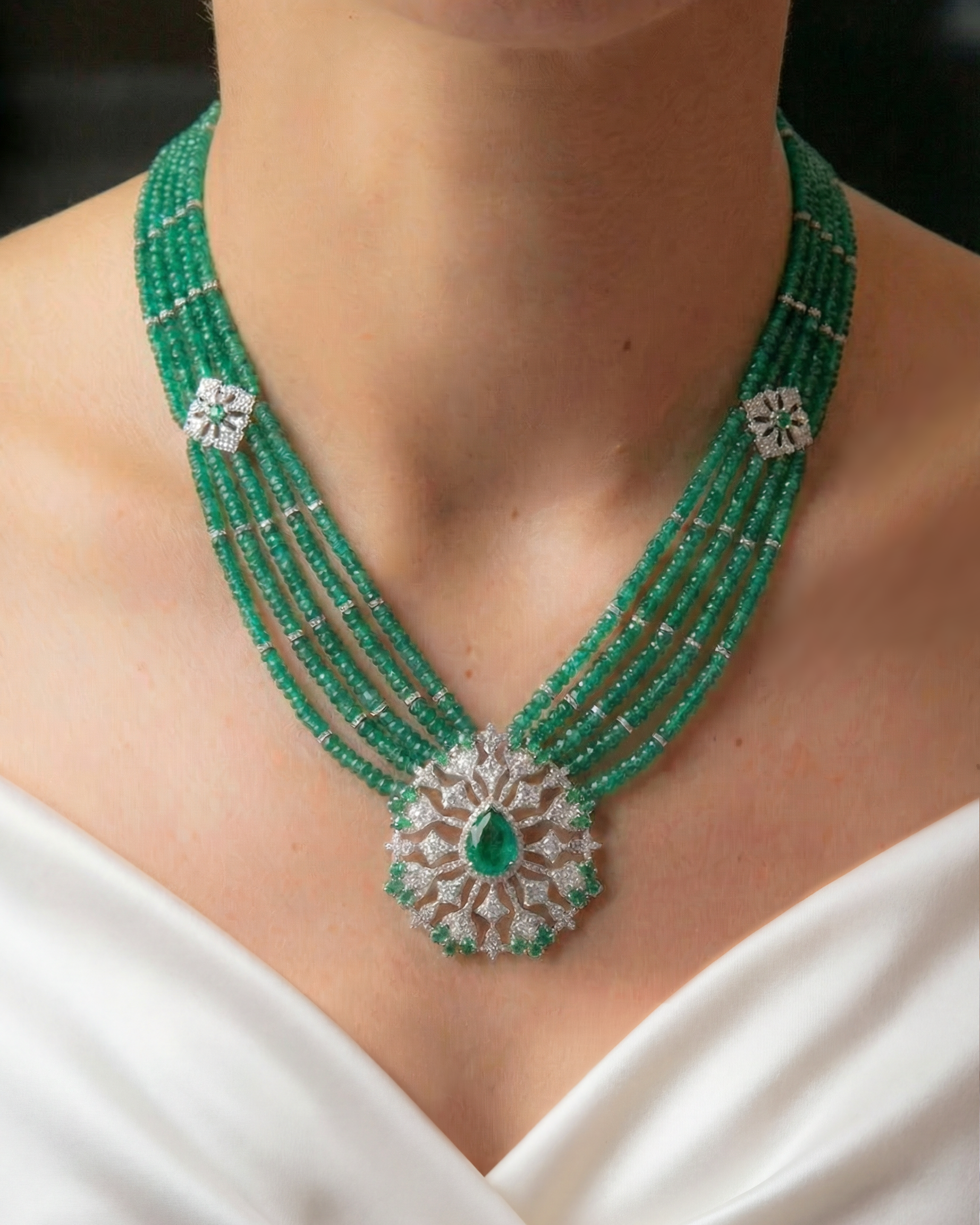Emerald Cascade Necklace